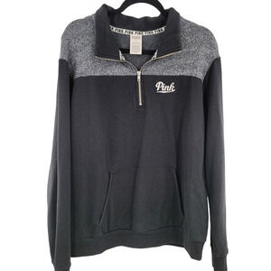 VS PINK Quarter Zip Pullover Sweater Size L